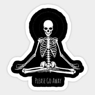 Sassy Skeleton "please go away" Sticker